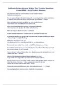 California Drivers License Written Test Practice Questions  &lpar;Latest 2024 &ndash; 2025&rpar; Verified Answers