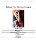 NUR 2242 Urinary Tract Infection-Urosepsis Case Study- Jean Kelly 82 years old