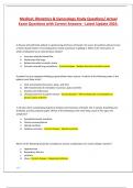 Medical&semi; Obstetrics & Gynecology Study Questions&sol; Actual Exam Questions with Correct Answers - Latest Update 2024&period;