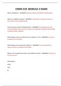  CHEM 219&colon; MODULE 2 EXAM QUESTIONS AND ANSWERS 2024