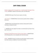  SHP FINAL EXAM QUESTIONS AND ANSWERS 2024