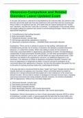 Obsessive-Compulsive and Related Disorders Latest Updated Exam