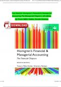 Test Bank for Horngren's Financial & Managerial Accounting The Managerial Chapters&comma; 7th edition by Tracie Miller-Nobles&comma; Brenda Mattison Latest 2024 VERSION ISBN&colon; 9781292412306 PDF