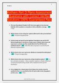 Anthem Part D Plans Assessment Questions with Correct Verified Solutions 100&percnt; Guaranteed Pass