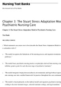 Chapter 3: The Stuart Stress Adaptation Model of Psychiatric Nursing Care