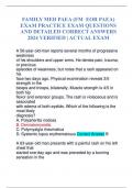 FAMILY MED PAEA &lpar;FM EOR PAEA&rpar; EXAM PRACTICE EXAM QUESTIONS AND DETAILED CORRECT ANSWERS 2024 VERIFIED &vert; ACTUAL EXAM