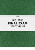 BIO 120H1 FINAL EXAM STUDY GUIDE | BIO 120 FINAL STUDY GUIDE - UPDATED