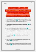 Developmental Neuro Brain Certification Review Midterm Exam Questions with Correct Verified Solutions 100&percnt; Guaranteed Pass