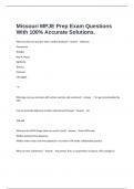  Missouri MPJE Prep Exam Questions With 100&percnt; Accurate Solutions&period;