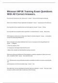 Missouri MPJE Training Exam Questions With All Correct Answers&period;