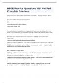 MPJE Practice Questions With Verified Complete Solutions&period;