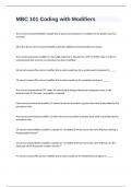 MBC 101 Coding with Modifiers exam 2024 with 100&percnt; correct answers