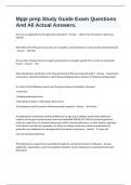 Mpje prep Study Guide Exam Questions And All Actual Answers&period;