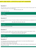 MATH 255N WEEK 4 STATISTICS QUIZ WITH ANSWERS