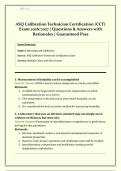 ASQ Calibration Technician Certification Exam Questions with Correct Verified Answers Latest Update &lpar;2024&sol;2025&rpar; Guaranteed Pass
