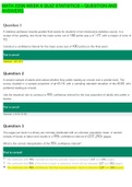 MATH 225N WEEK 6 QUIZ STATISTICS &ndash; QUESTION AND ANSWERS