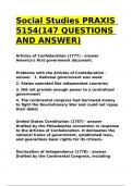 Social Studies PRAXIS 5154&lpar;147 QUESTIONS AND ANSWER&rpar;&period;