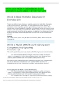 MATH 225N WEEK 1 DISCUSSION&comma; BASIC STATISTICS DATA USED IN EVERYDAY LIFE