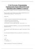 C for Everyone&colon; Programming  Fundamentals Final UPDATED Exam  Questions and CORRECT Answers