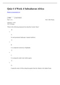 GEOG 101 Week 4 Quiz - Subsaharan Africa&period; Questions & Answers&period;
