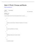GEOG 101Week 2 Quiz - Europe and Russia&period; Questions &Answers&period;