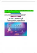 STAHL&rsquo;S ESSENTIAL PSYCHOPHARMACOLOGY 5TH EDITION TEST BANK