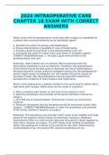 2024 INTRAOPERATIVE CARE CHAPTER 18 EXAM WITH CORRECT ANSWERS