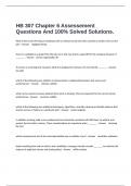  HB 307 Chapter 6 Assessement Questions And 100&percnt; Solved Solutions&period;