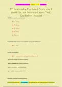 ATI Leadership Proctored Questions &  100&percnt; Correct Answers- Latest Test &vert;  Graded A&plus; &vert; Passed