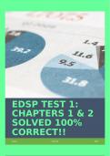 EDSP TEST 1&colon; CHAPTERS 1 & 2 SOLVED 100&percnt; CORRECT&excl;&excl;