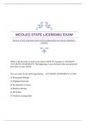 MCOLES STATE LICENSING EXAM WITH GUARANTEED ACCURATE ANSWERS &vert;VERIFIED
