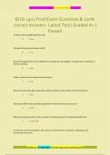 BUSI 1301 Final Exam Questions & 100&percnt;  correct Answers- Latest Test &vert; Graded A&plus; &vert;  Passed