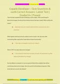 Copado Developer &ndash; Quiz Questions &  100&percnt; Correct Answers- Latest Test &vert;  Graded A&plus; &vert; Passed