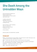 William Wordsworth 'She Dwelt Among the Untrodden Ways' - Complete Poem Analysis