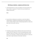 HESI Dosage Calculation - Assignment and Practice Exam