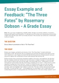 'The Three Fates' A Grade Essay Example + Feedback