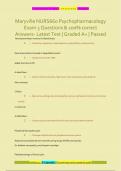 Maryville NURS660 Psychopharmacology  Exam 3 Questions & 100&percnt; correct  Answers- Latest Test &vert; Graded A&plus; &vert; Passed