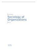  Summary of all lectures, videos and literature - Sociology of Organisations