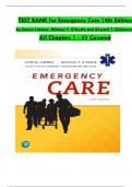 TEST BANK For Emergency Care&comma; 14th Edition by Daniel Limmer&comma; Michael F&period; O'Keefe&comma; Verified Chapters 1 - 41&comma; Complete Newest Version