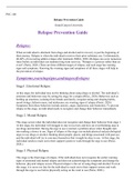 Relapse prevention guide week 6.docx    PNC-100  Relapse Prevention Guide  Grand Canyon University   Relapse Prevention Guide  Relapse:  When an individual is abstinent from drugs and alcohol and in recovery is just the beginning of their journey. Relapse
