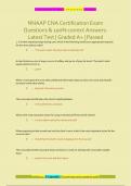 NNAAP CNA Certification Exam Questions & 100&percnt; correct AnswersLatest Test &vert; Graded A&plus; &vert; Passed