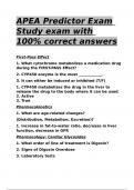 APEA Predictor Exam Study exam with 100- correct answers&period;