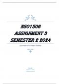 NSO1506 Assignment 3 &lpar;PORTFOLIO ANSWERS&rpar; Semester 2 2024