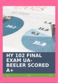 HY 102 FINAL EXAM UA-BEELER SCORED A&plus;