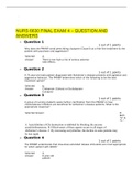 NURS 6630 FINAL EXAM 4 – QUESTION AND ANSWERS/RATED A+/LATEST UPDATE