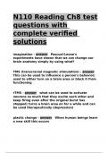 N110 Reading Ch8 test questions with complete verified solutions&period;