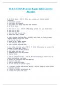 D & S STNA Practice Exam With Correct Answers&period;