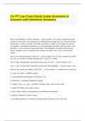 CA PT Law Exam Study Guide Questions & Answers with Definitive Solutions&period;