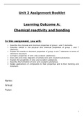 Unit 2 Chemical reactivity and bonding BTEC Applied science level 2