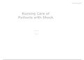 NURSING 242/244 Nursing Care of Patients with Shock; Chapter 37- Spring 2021